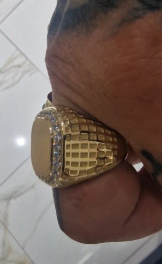 Anillos Oro 18kt Sellos Negro y Circonitas