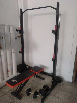 Rack y banco musculación