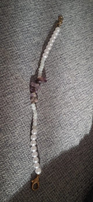 Pulsera perlas y amatista