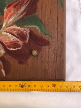 Coppia Quadri Dipinti Olio su Tavola Fiori
