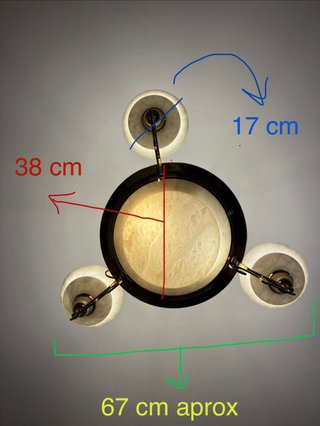 Lámpara de techo clásica dorada