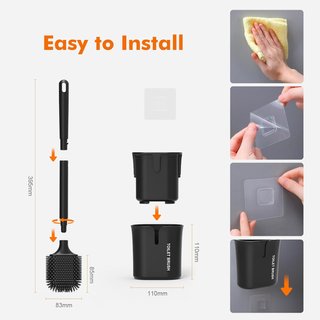 Escobilla Baño Negra Ibergrif M34156B