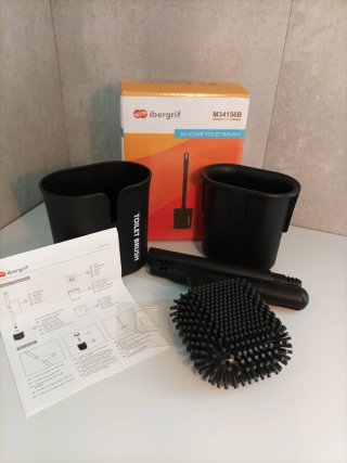 Escobilla Baño Negra Ibergrif M34156B