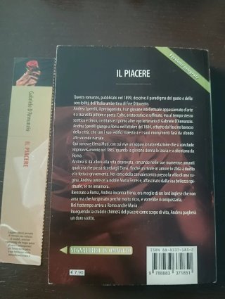 Il piacere libro D'Annunzio+ segnalibro ufficiale