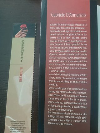 Il piacere libro D'Annunzio+ segnalibro ufficiale