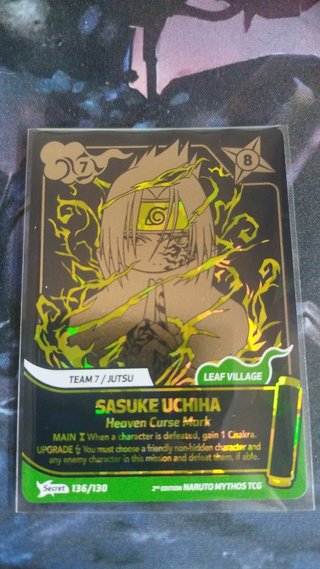 Sasuke Uchiha Naruto Mythos TCG Secreta 136/130 de segunda mano