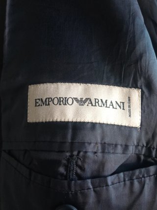 Giacca Emporio Armani 100% Lana Vergine Nera