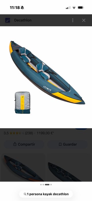 Kayak hinchable Itiwit Decathlon