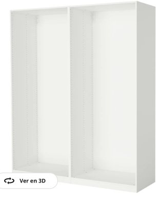 Estructura Pax IKEA 2 módulos 100x58x236 cm