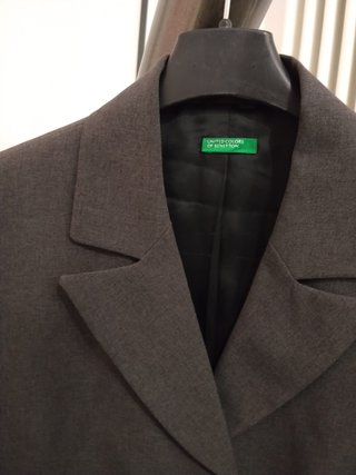 Giacca Blazer Benetton Donna Grigio Antracite 40