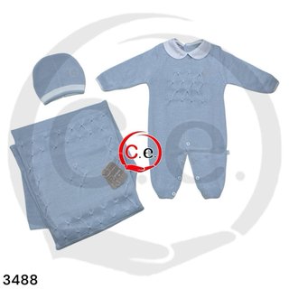 Tutina, cappello e copertina in lana Neonato