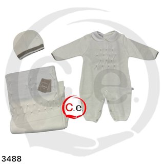 Tutina, cappello e copertina in lana Neonato