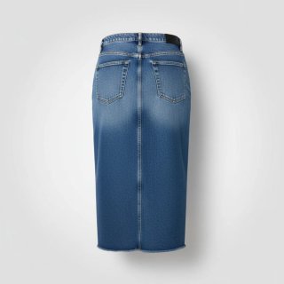 Falda vaquera larga azul