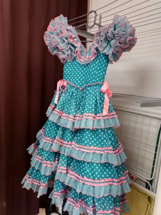Vestido Flamenca Niña Talla 10-11