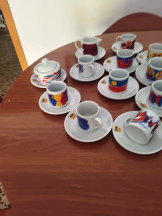 Juego Tazas Café Barça Porcelana