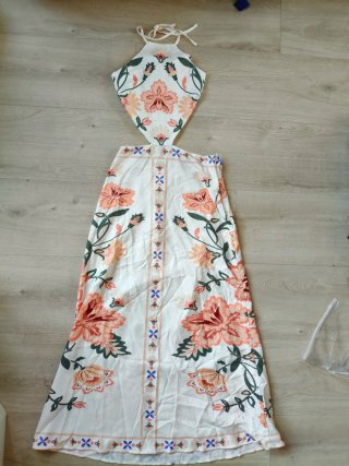 Vestido largo con aberturas