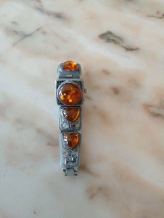 Reloj Chaica Plata y Ámbar Soviético 1970
