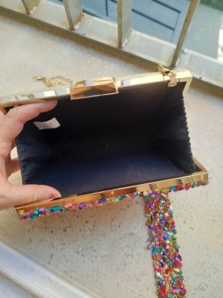 Bolso y choker multicolor