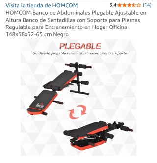 Banco Abdominales Plegable HOMCOM