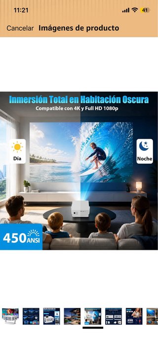 ZDK Proyector 261 con Android 14, 500 ANSI,