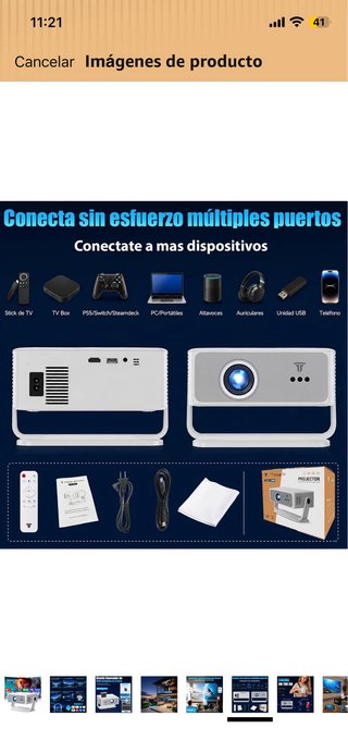 ZDK Proyector 261 con Android 14, 500 ANSI,