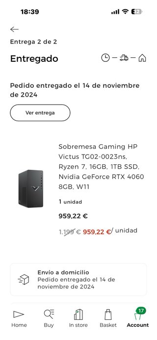 Tarjeta Gráfica GEFORCE RTX 4060 8GB compra 2024