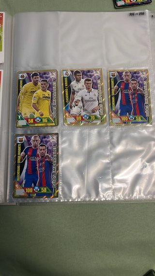 Lote 4 cromos duo imparable Adrenalyn XL 2016-17
