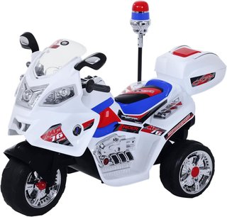 Moto Eléctrica para Niños de 3-5 Años Scooter Eléctrico Juguete 3 Ruedas con Música, Velocidad 3Km/H, Luces 112×51×72.5Cm