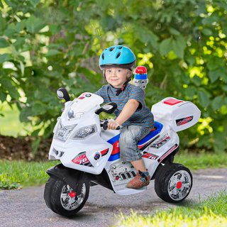 Moto Eléctrica para Niños de 3-5 Años Scooter Eléctrico Juguete 3 Ruedas con Música, Velocidad 3Km/H, Luces 112×51×72.5Cm