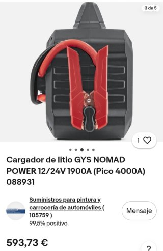 Cargador GYS NOMAD POWER 12/24V 1900A