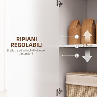 Credenza de Cocina Baja Con Puertas Amortiguadas, Mueble Buffet Con 2 Armarios, Estante Abierto, 2 Pasacables, Estante Regulable Y Sistema Antivuelco, Blanco