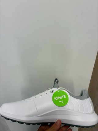 Zapatos de Golf Puma Ignite Pro Blancos Dorados