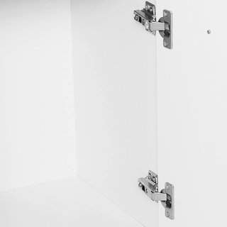 Armadio Ufficio 3 Scomparti 2 Cassetti Legno 106X35X76Cm Bianco