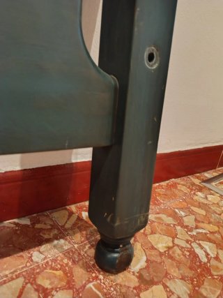 Cabecero de madera verde 1m
