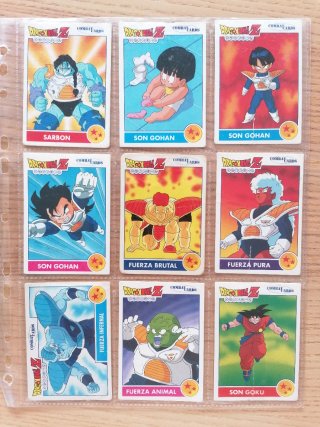 Cartas de Dragon Ball Z Combat Cards Panini 1992