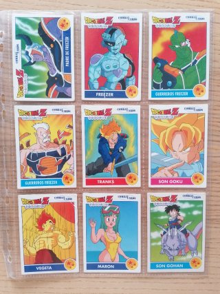 Cartas de Dragon Ball Z Combat Cards Panini 1992