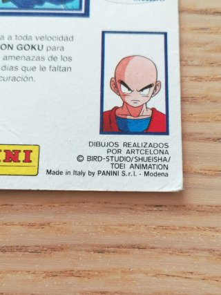 Cartas de Dragon Ball Z Combat Cards Panini 1992