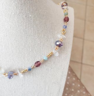 Collana cristalli colorati