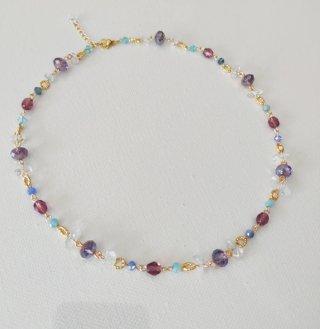 Collana cristalli colorati