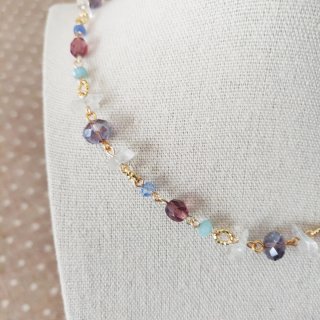 Collana cristalli colorati