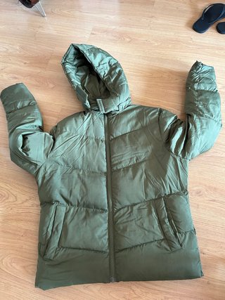 Abrigo acolchado verde talla M