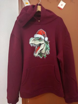 Sudadera con capucha y estampado de dinosaurio
