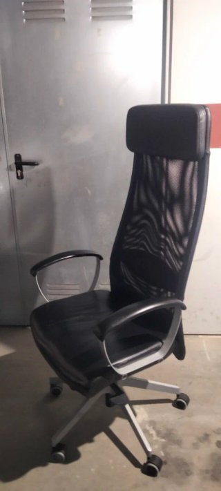 Sillón de oficina abatible respaldo alto