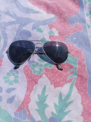Gafas de sol Ray-Ban Aviator negras y plateadas