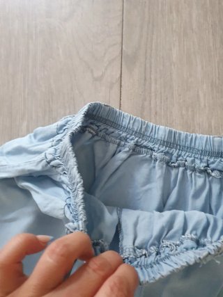 Falda larga vaquera fina azul