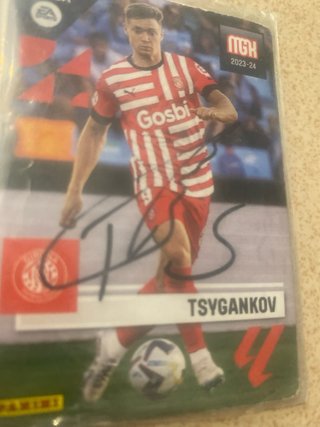 Carta Firmada Tsygankov Girona LaLiga Panini