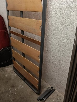 Somier 90cm Metal y Madera