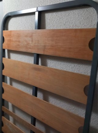 Somier 90cm Metal y Madera