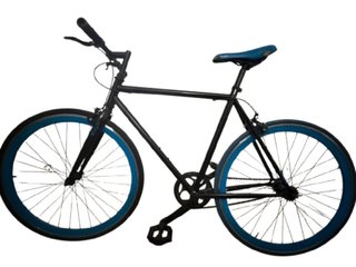 Bicicleta Fixie Negra y Azul