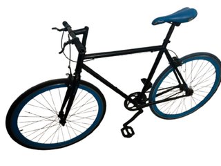 Bicicleta Fixie Negra y Azul